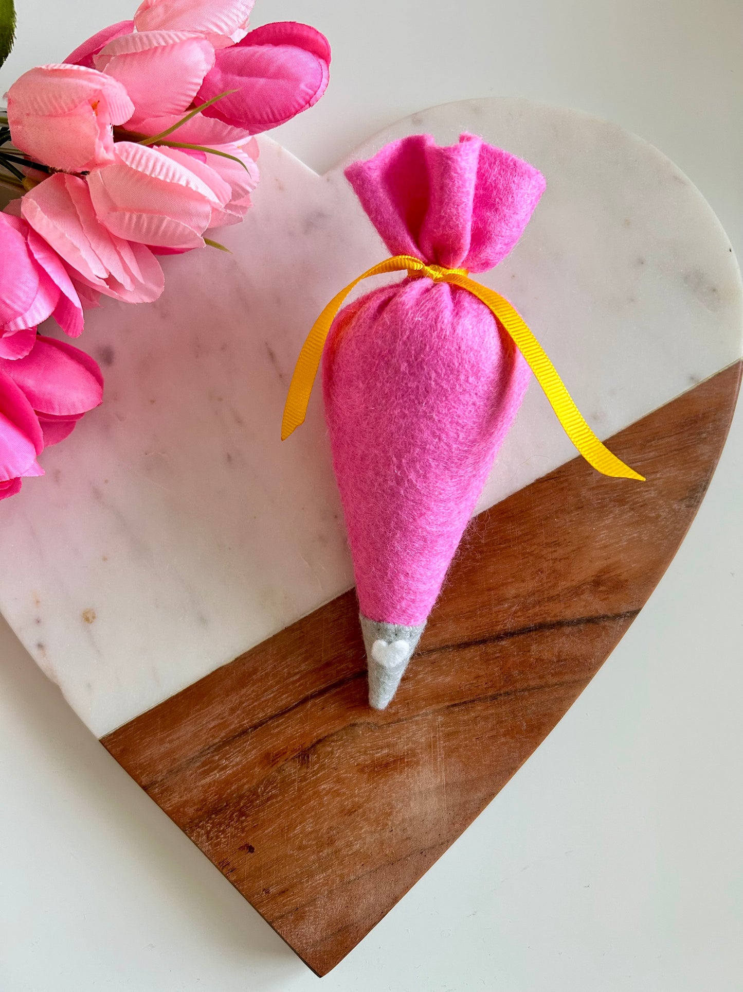 Hot Pink Felt Piping Bag