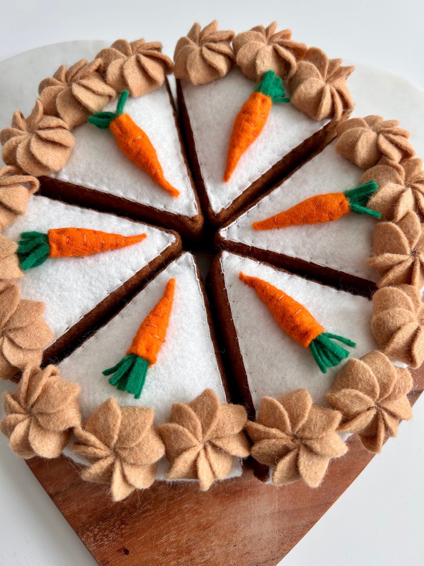 Felt Carrot Cake Slice