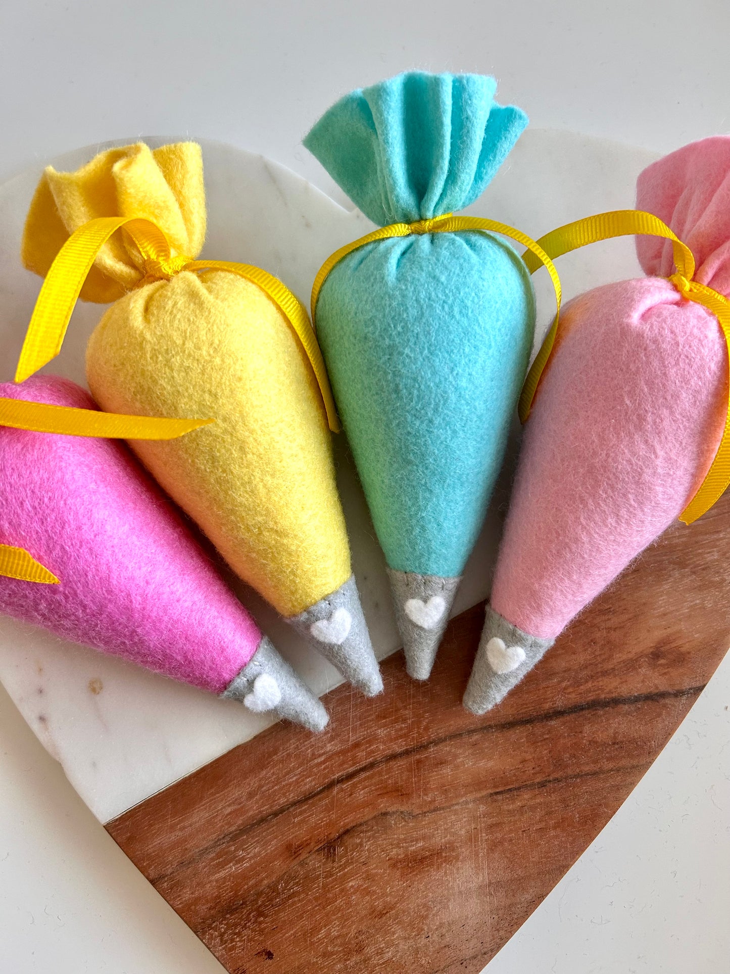 Pink Felt Piping Bag
