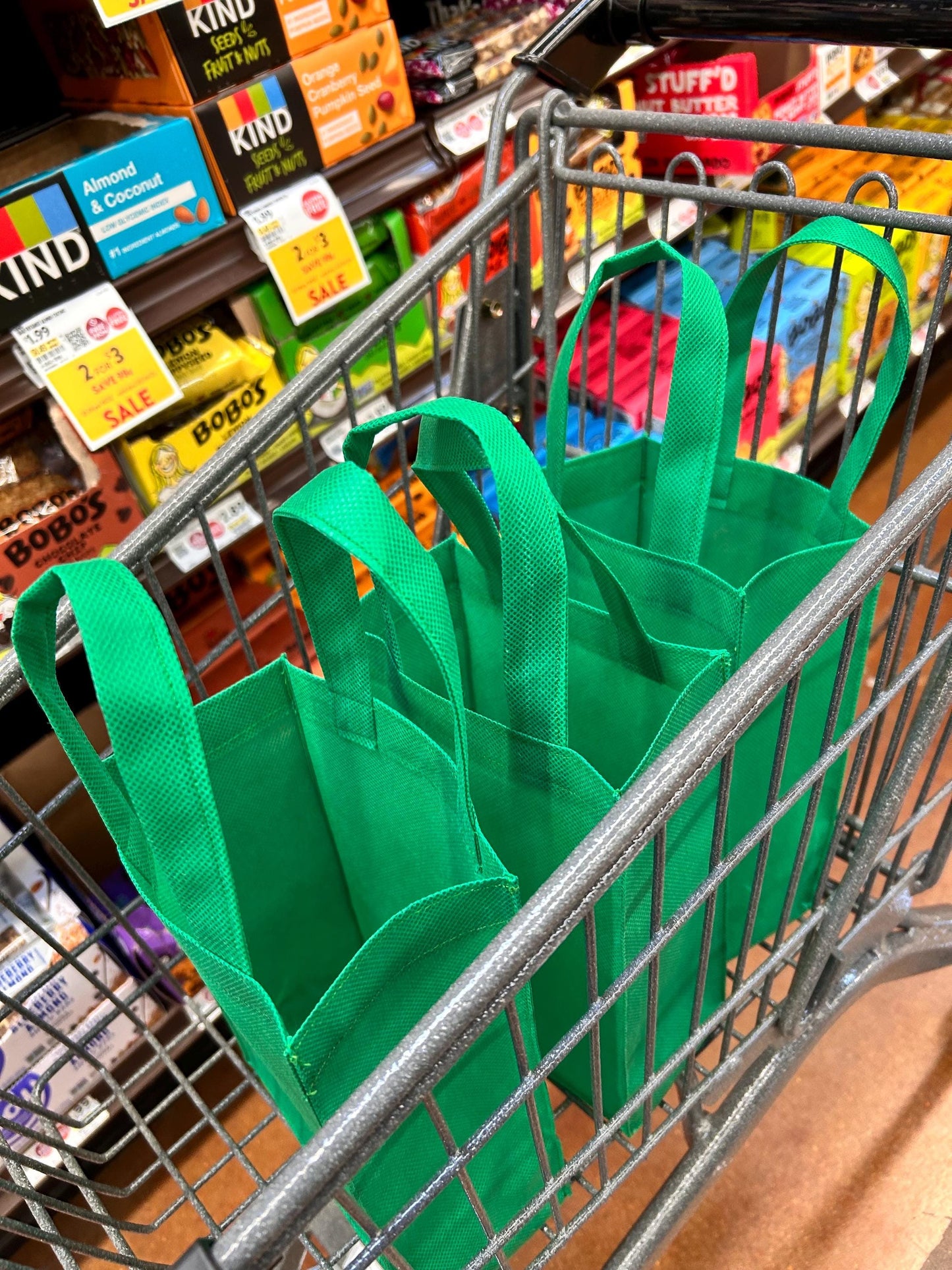 Green Pretend Play Grocery Bag