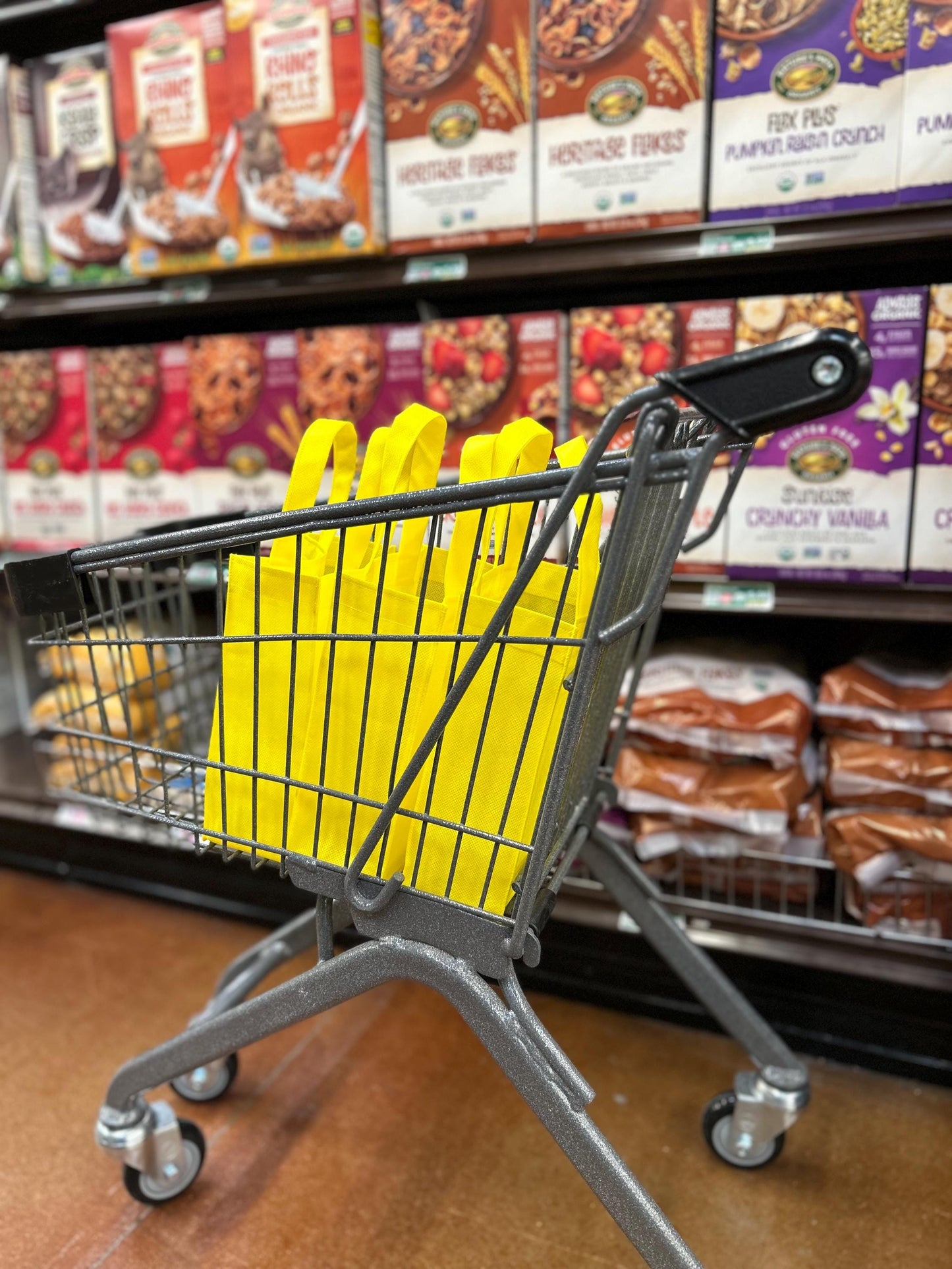 Yellow Pretend Play Grocery Bag