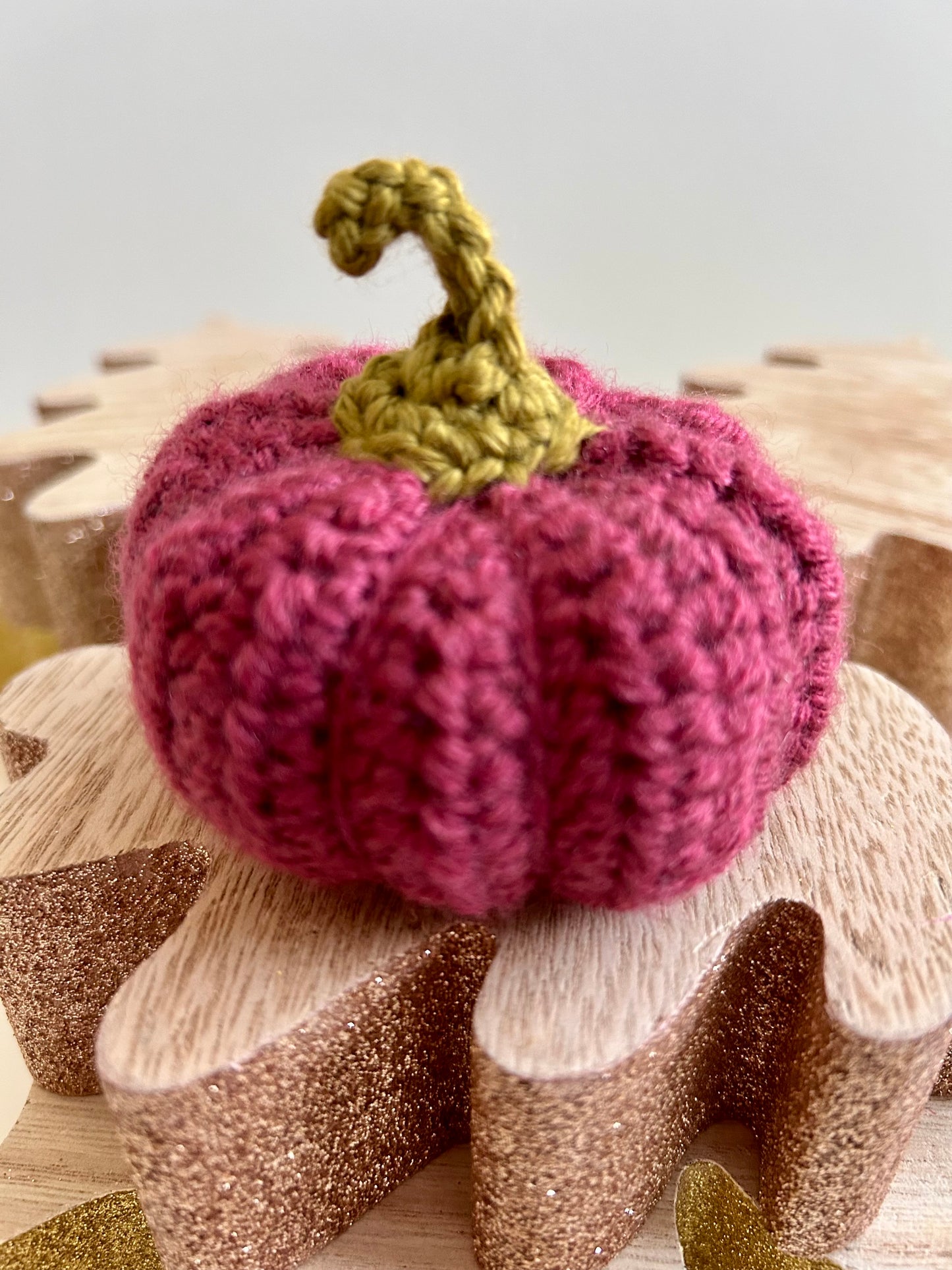 Crochet Medium Purple Pumpkin