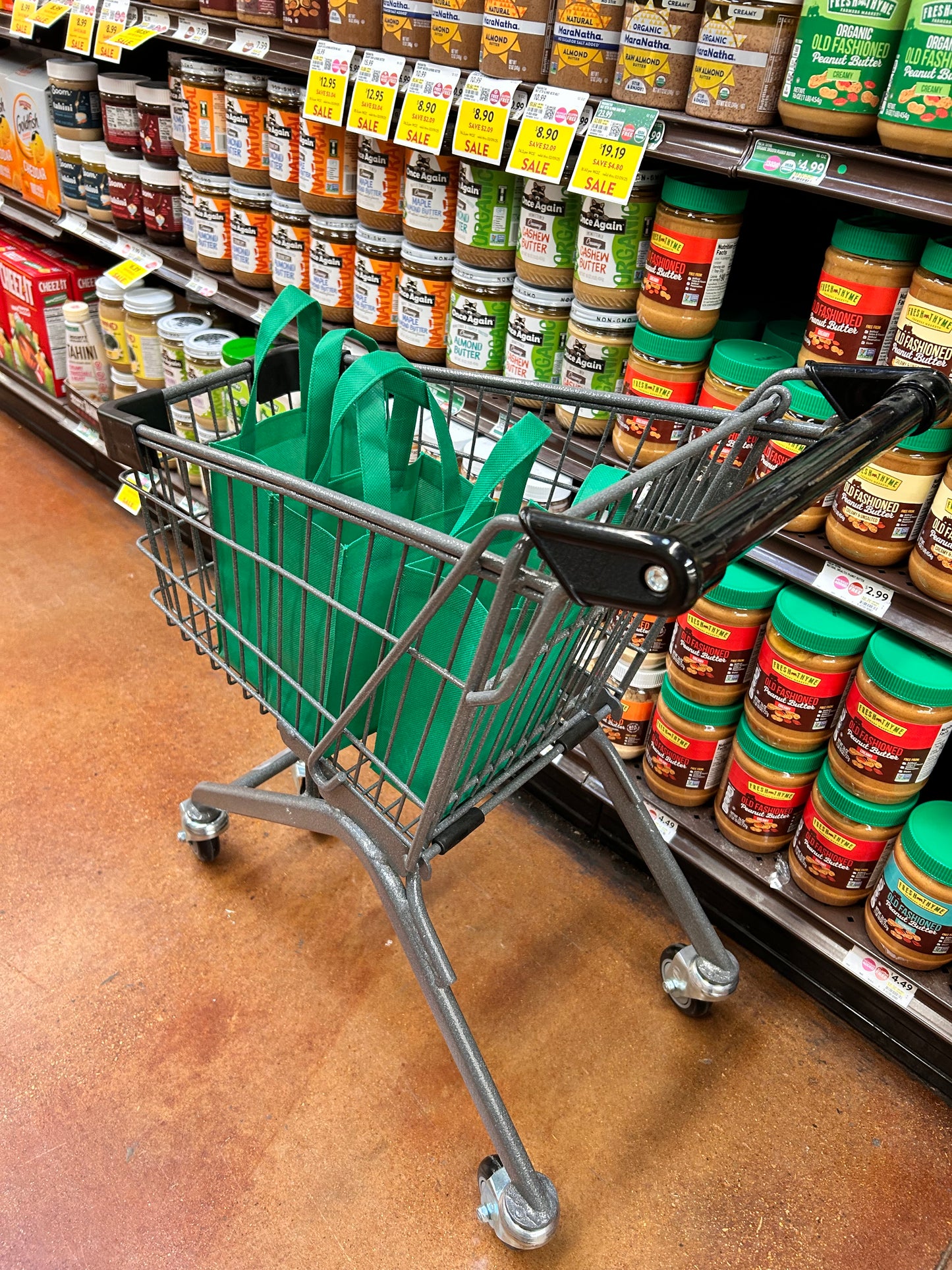 Green Pretend Play Grocery Bag