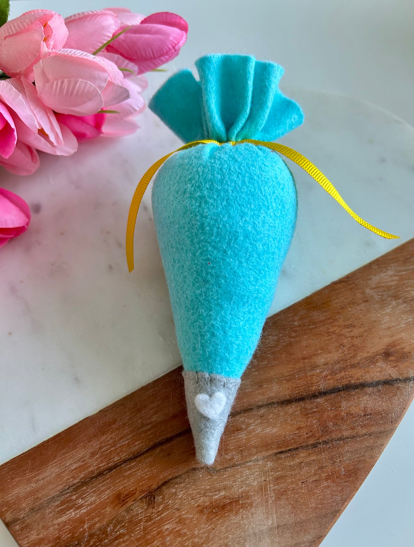 Blue Felt Piping Bag