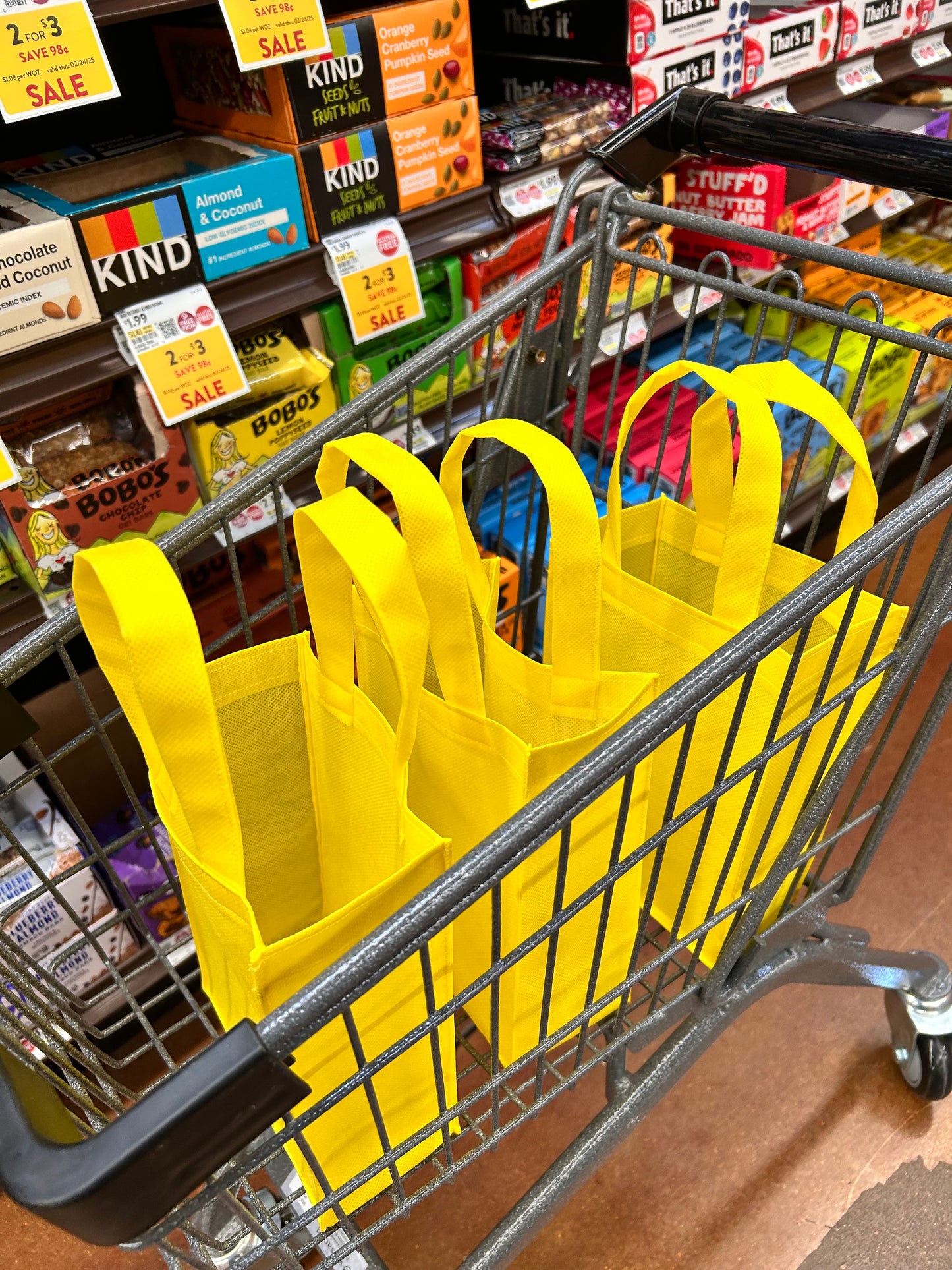 Yellow Pretend Play Grocery Bag