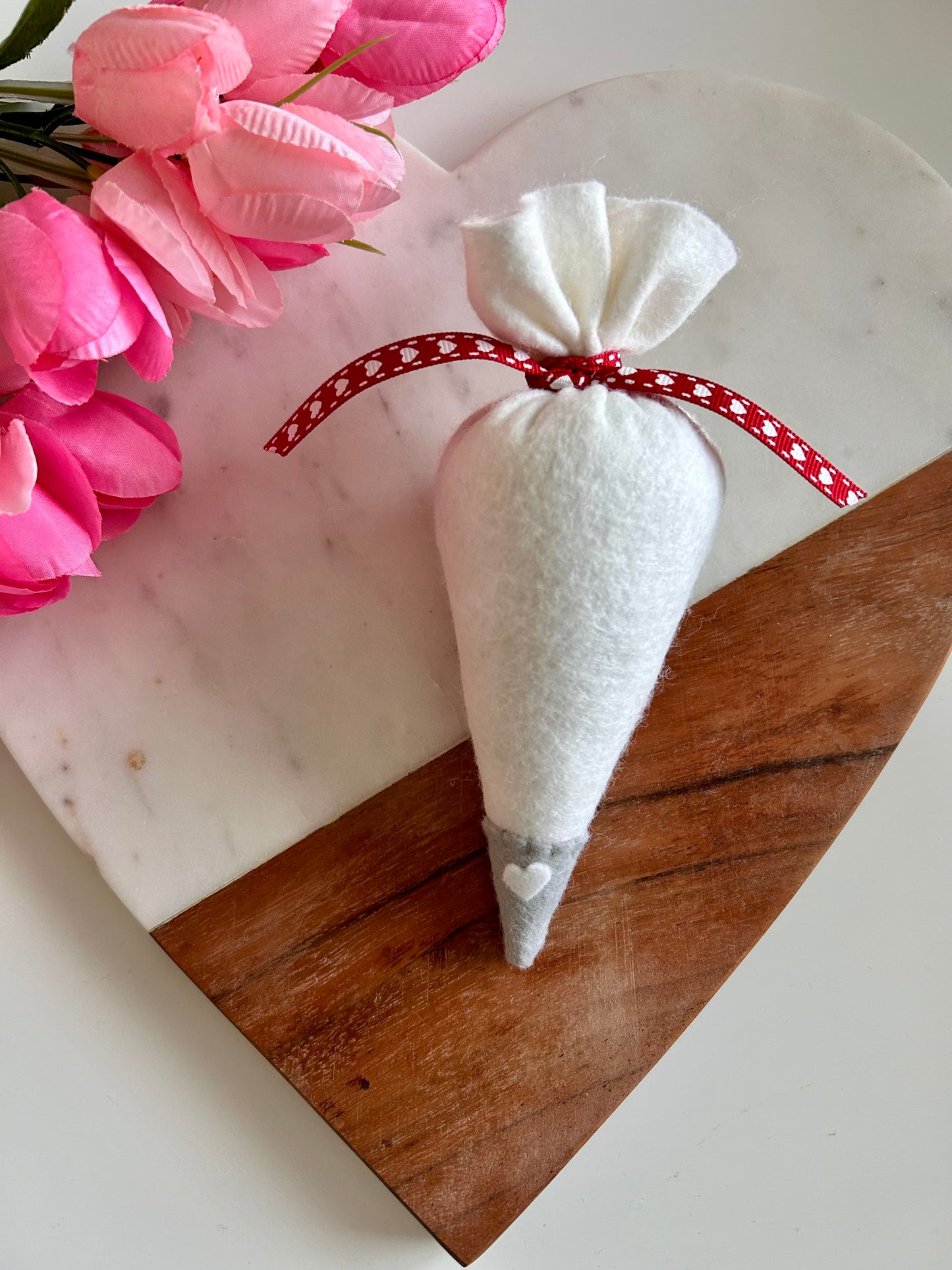 White Felt Piping Bag