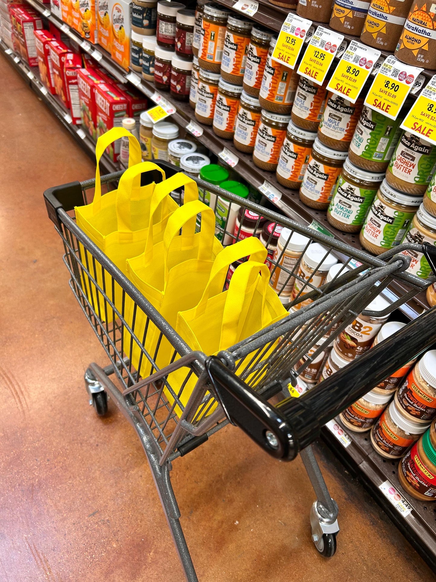 Yellow Pretend Play Grocery Bag