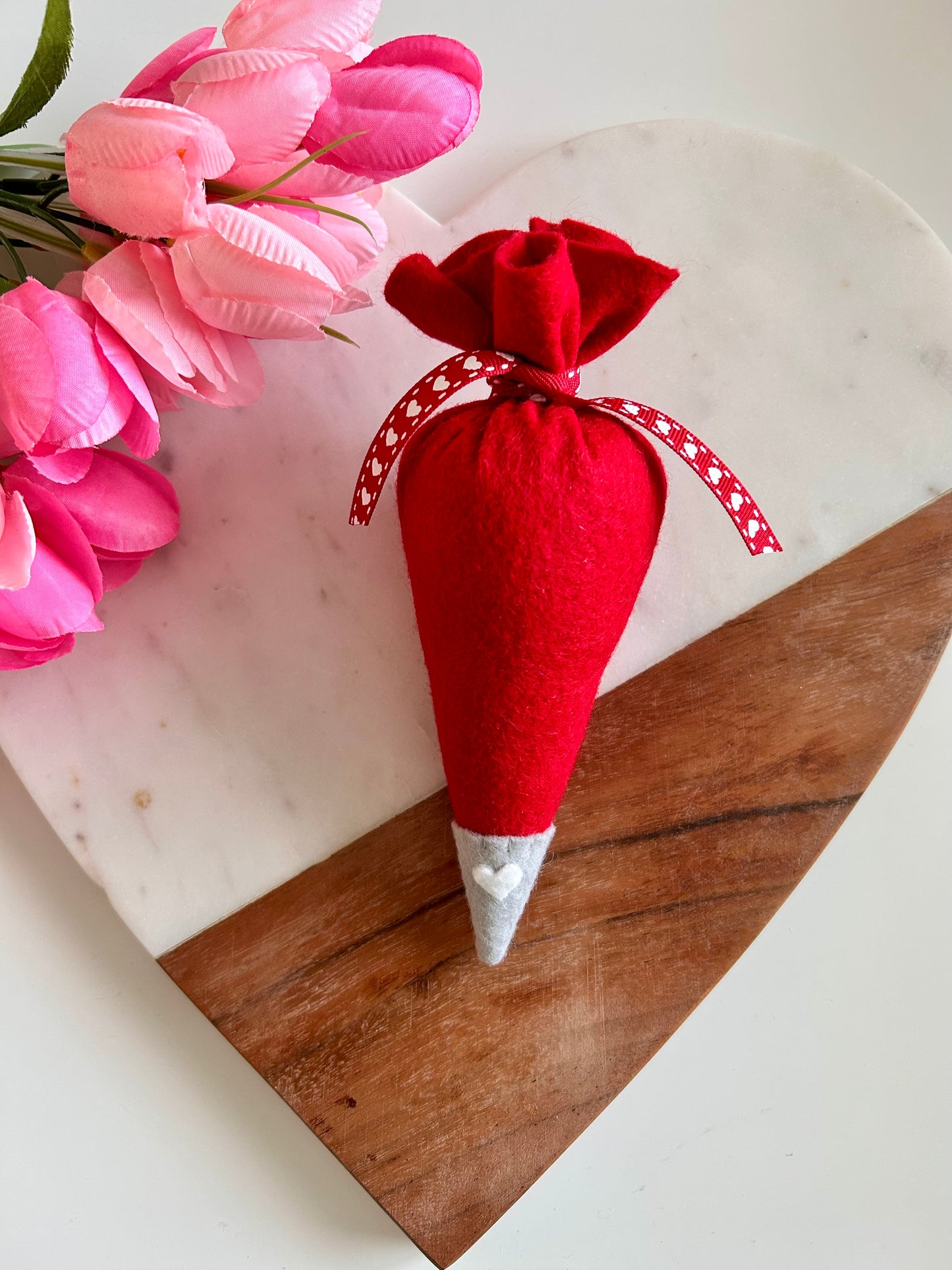 Red Felt Piping Bag