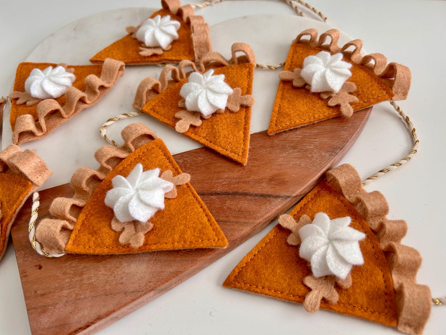Felt Pumpkin Pie Garland