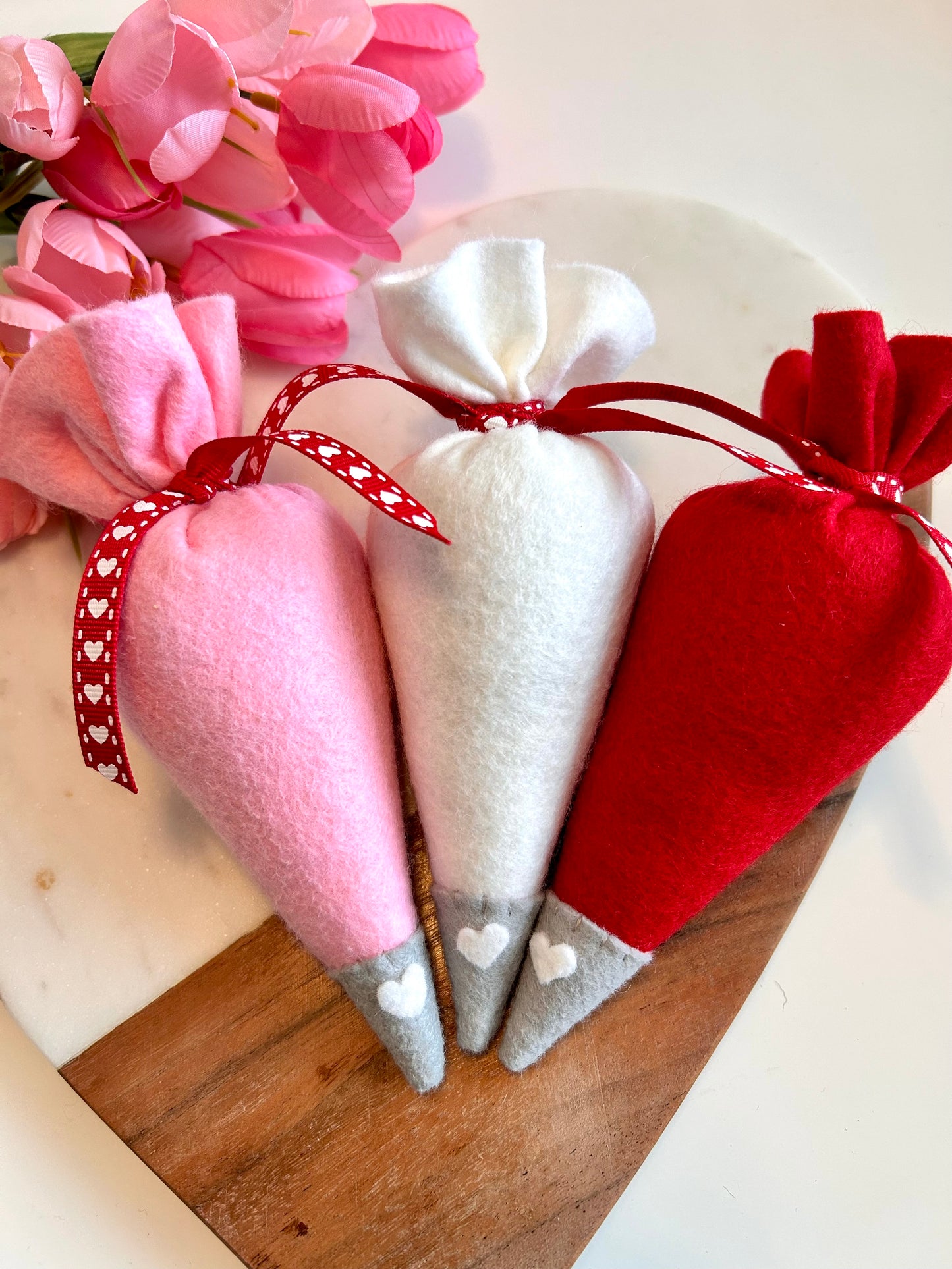 Red Felt Piping Bag