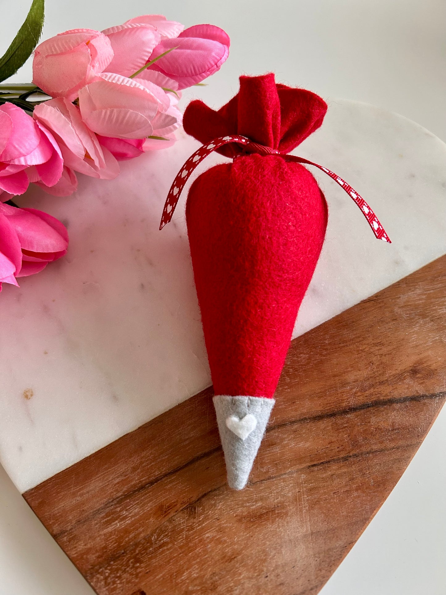 Red Felt Piping Bag