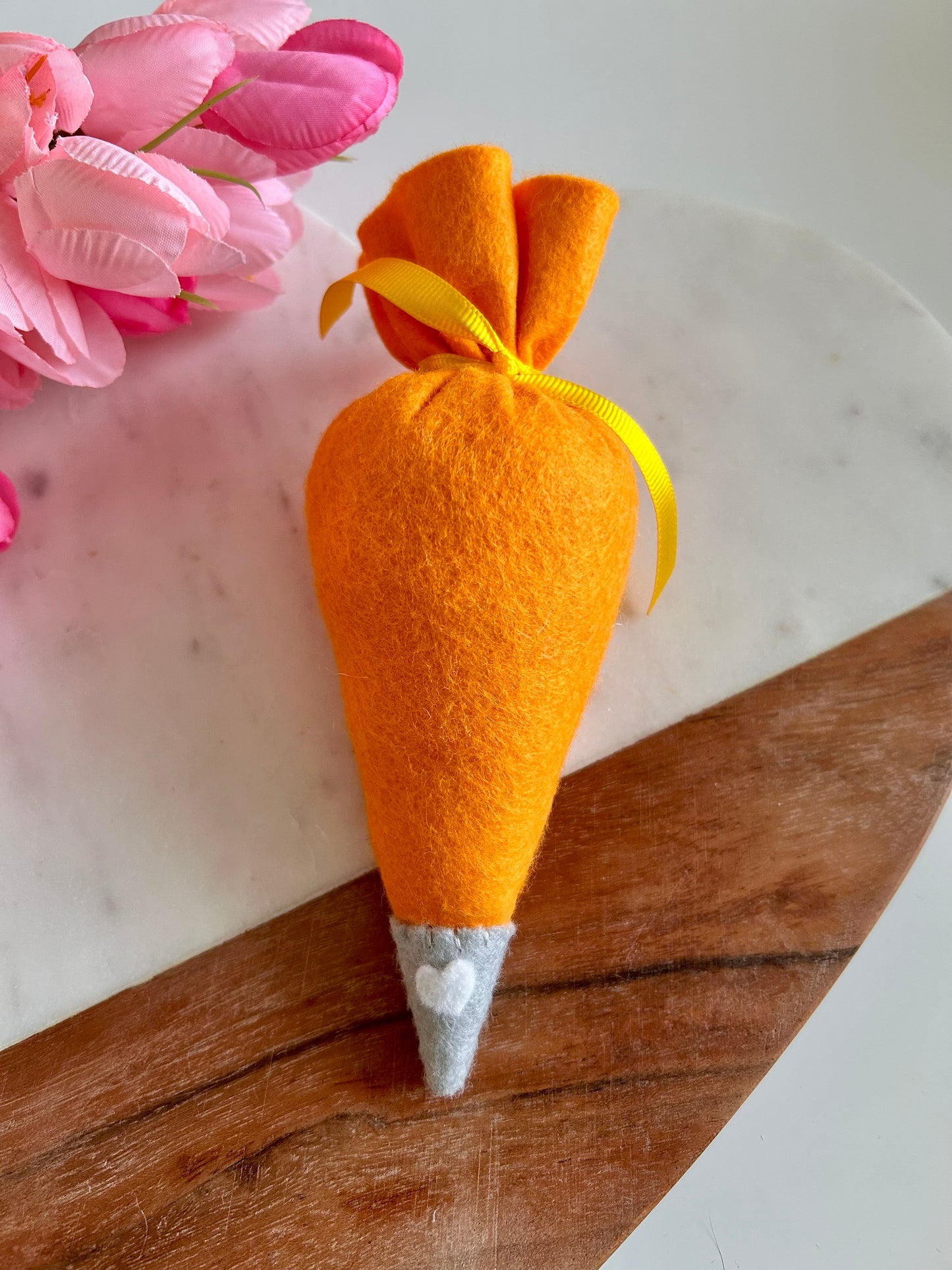 Orange Felt Piping Bag