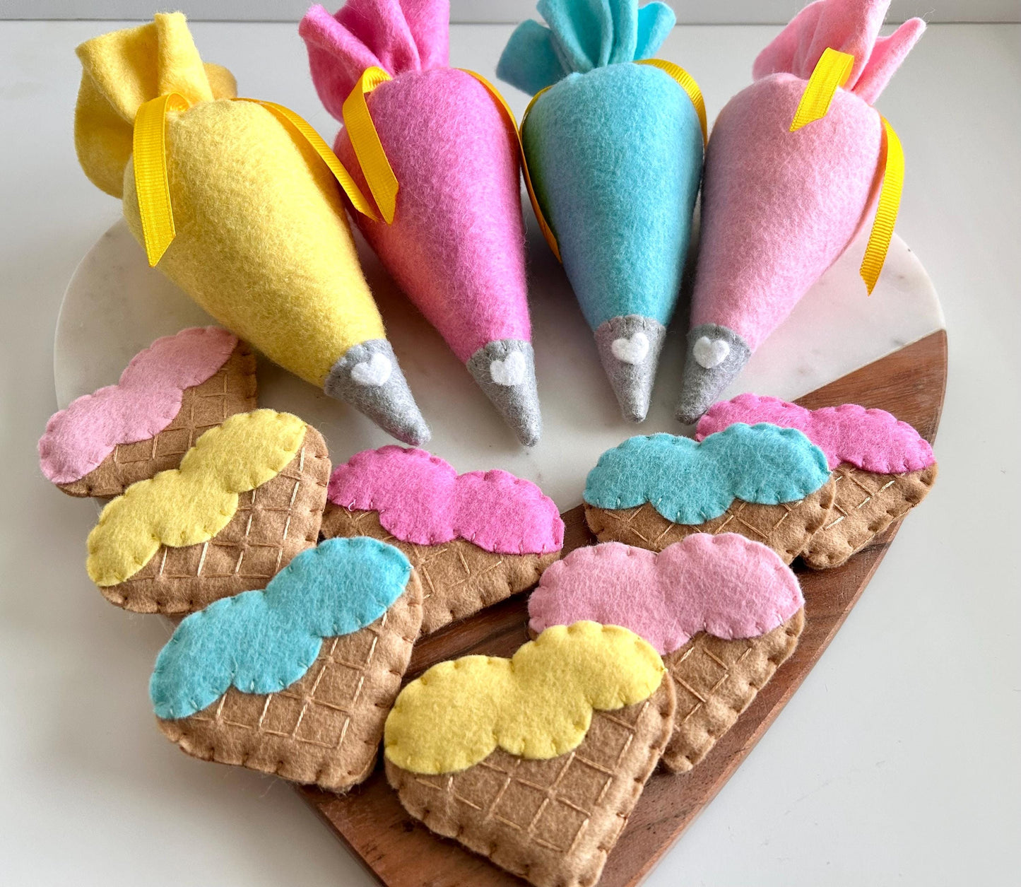 4 Felt Ice Cream Cookies