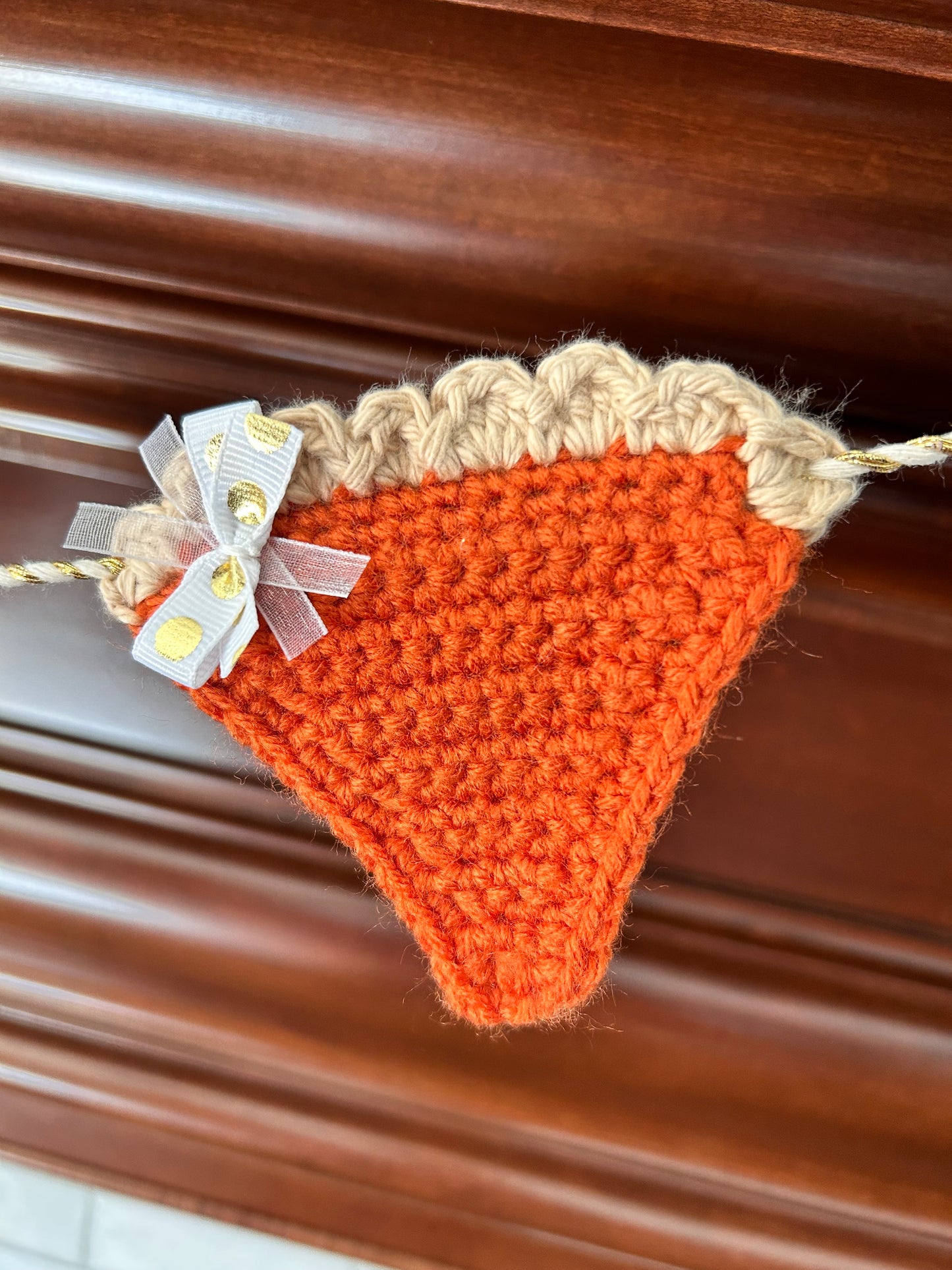 Crochet Pumpkin Pie Garland 2