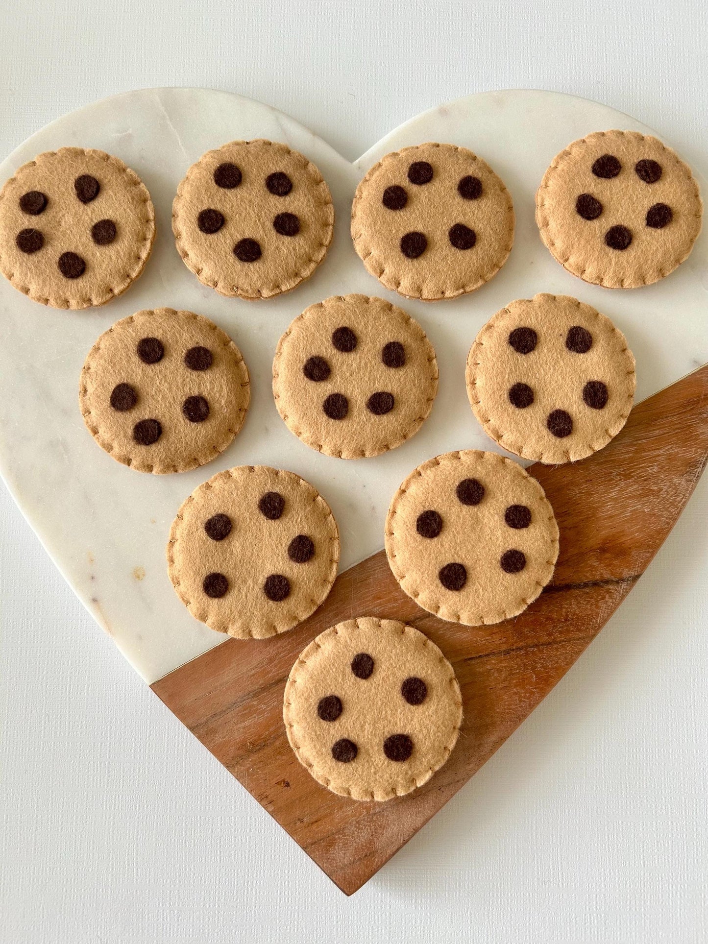 2 Felt Chocolate Chip Cookies