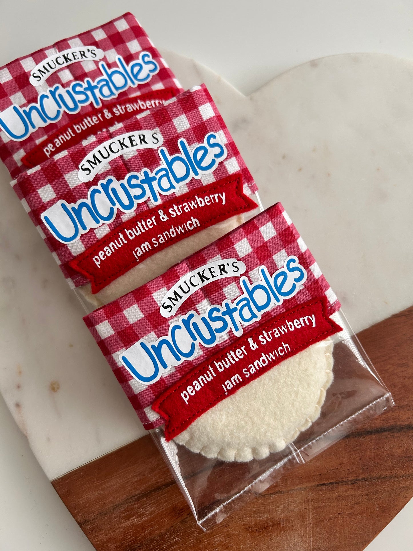 Felt Strawberry Uncrustable