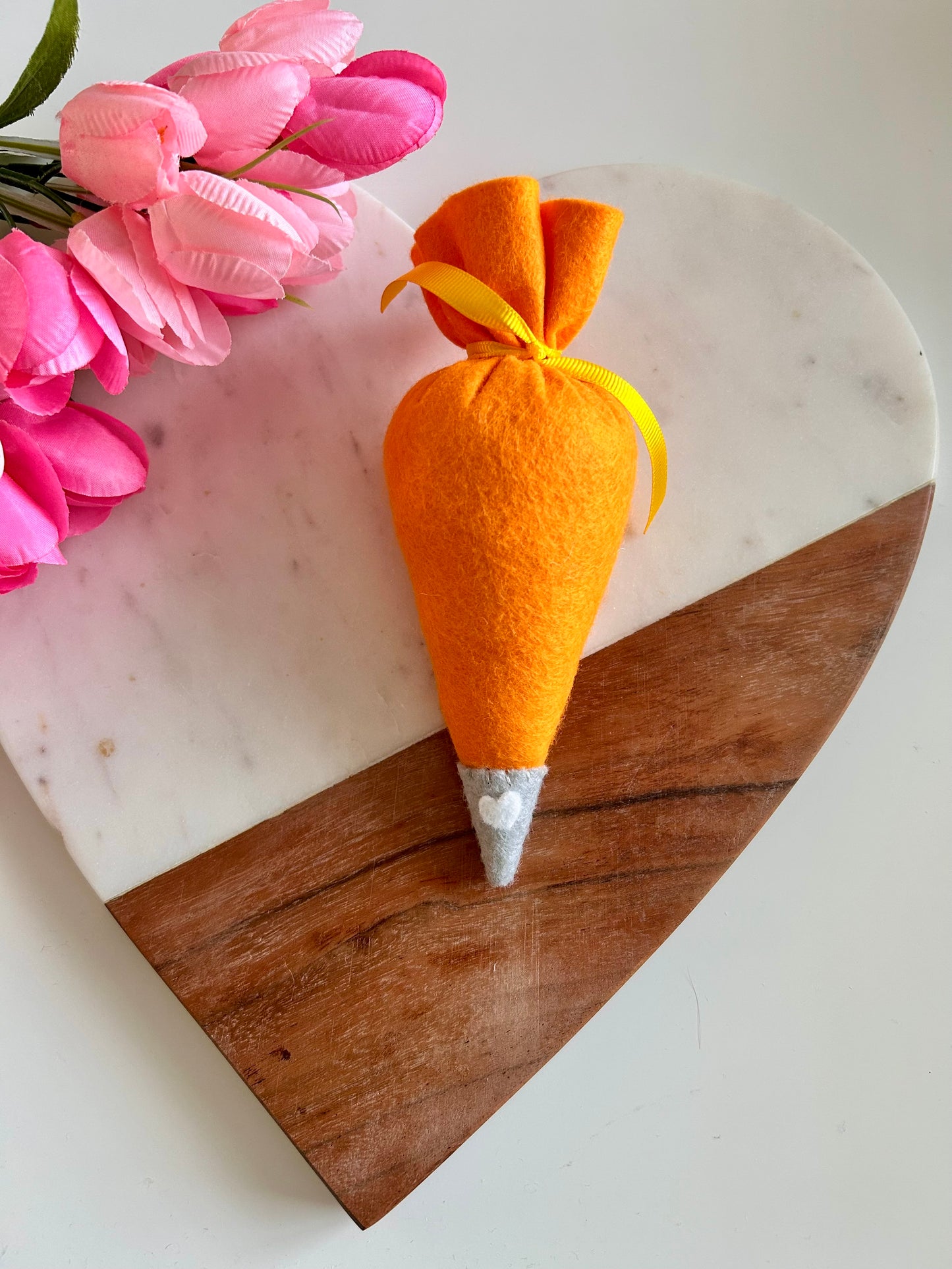 Orange Felt Piping Bag