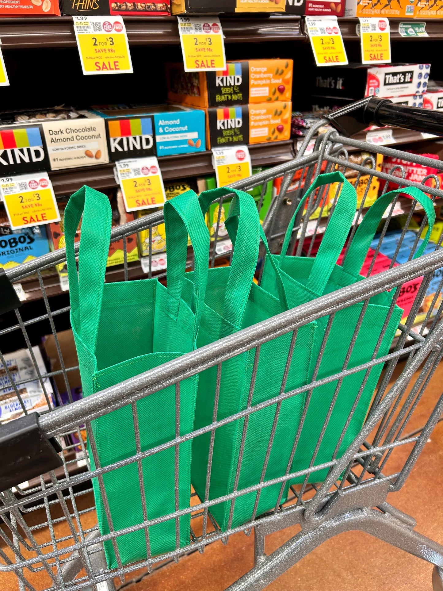 Green Pretend Play Grocery Bag