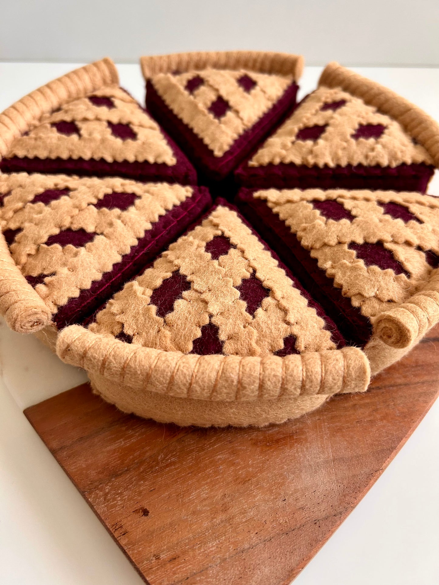 Felt Cherry Pie Slice
