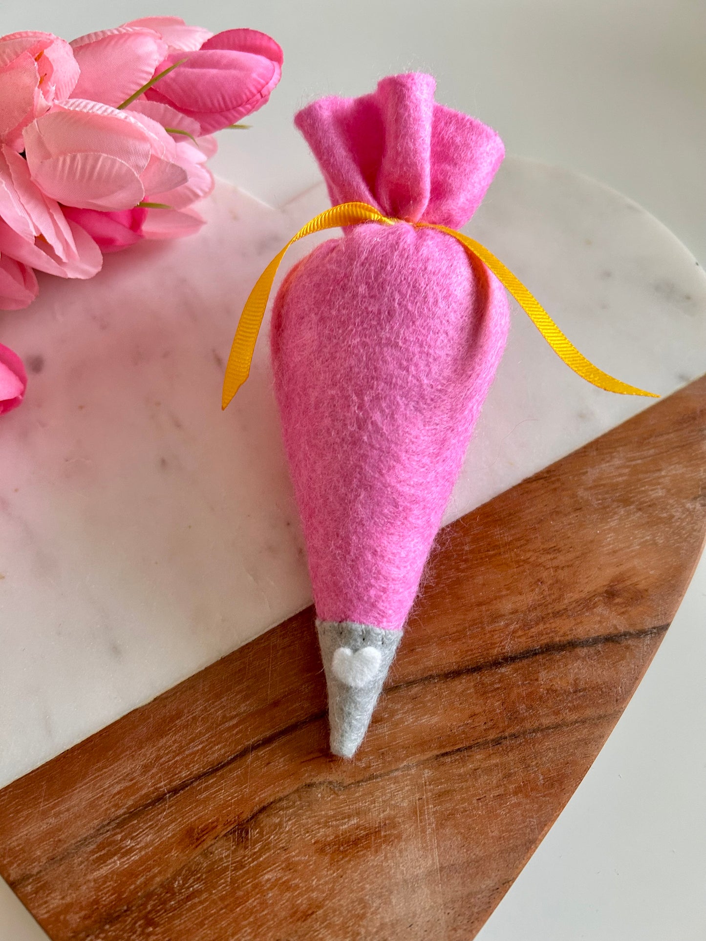 Hot Pink Felt Piping Bag