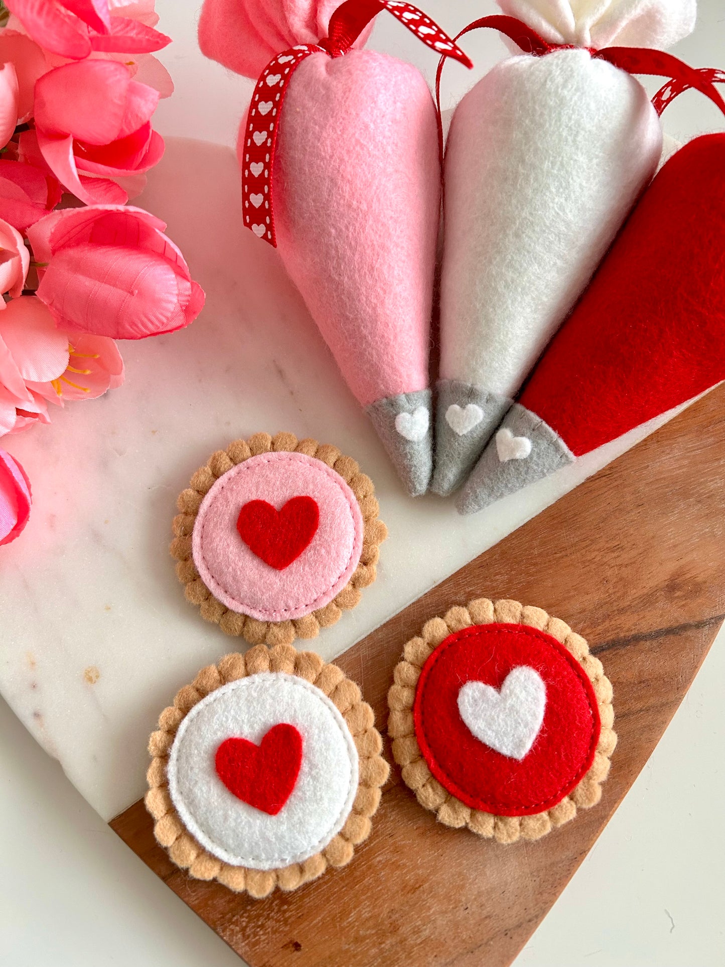 3 Scallop Heart Cookies