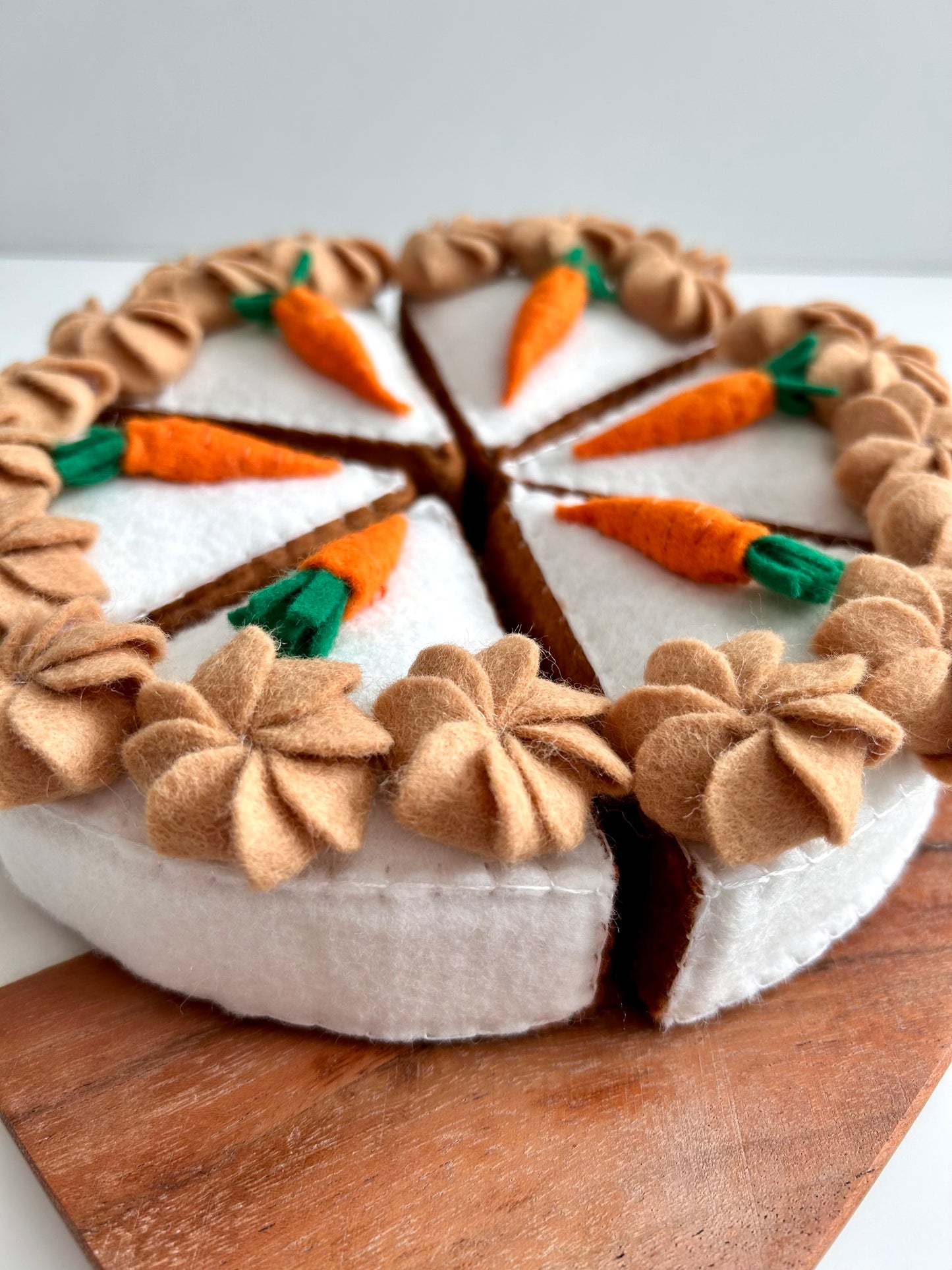 Felt Carrot Cake Slice