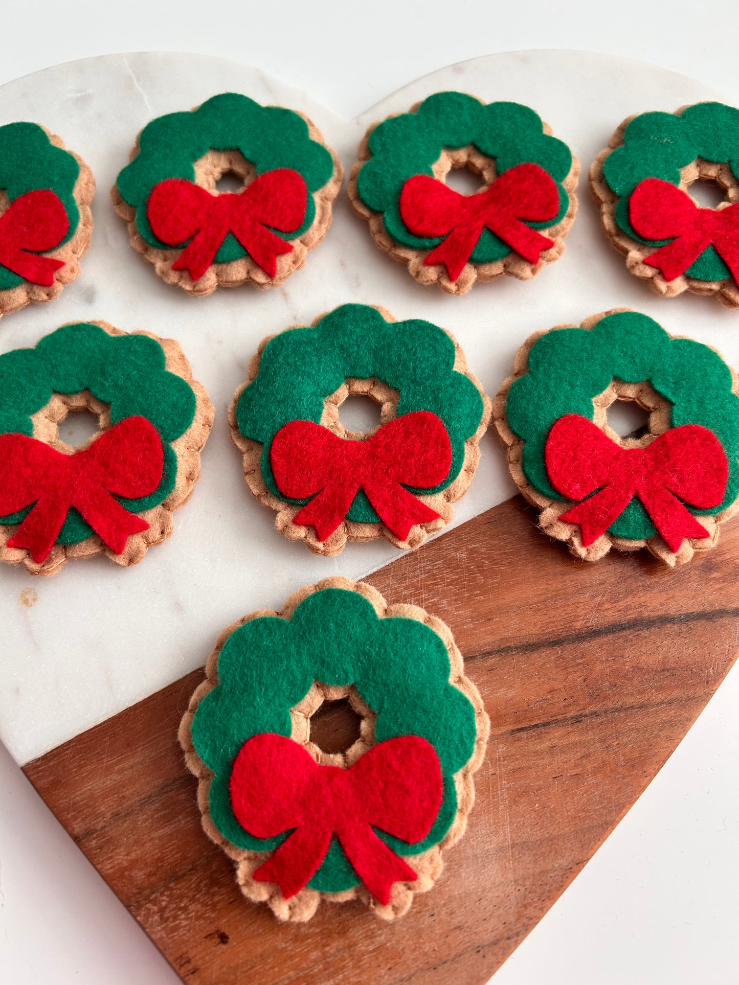 4 Felt Christmas Cookies