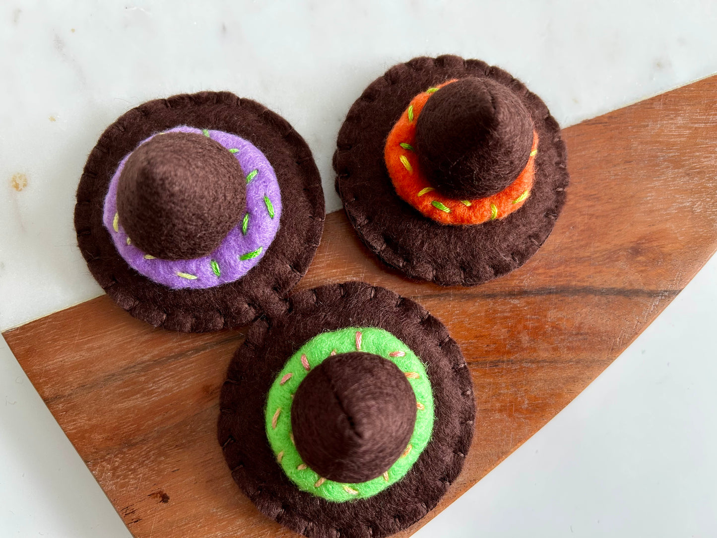 Felt Pretend Play Witch Hat Cookie PDF Pattern