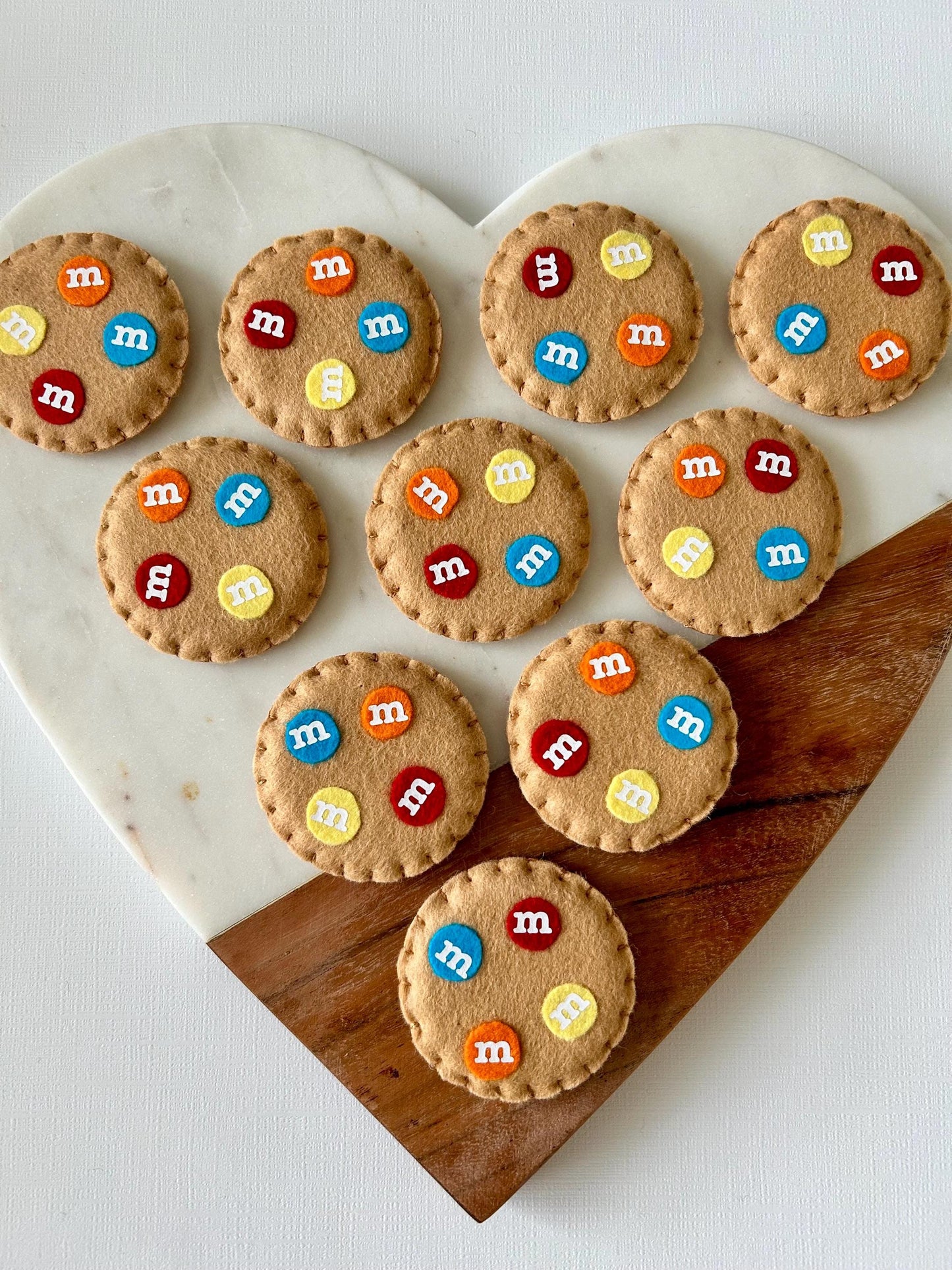 2 M&M Felt Cookies