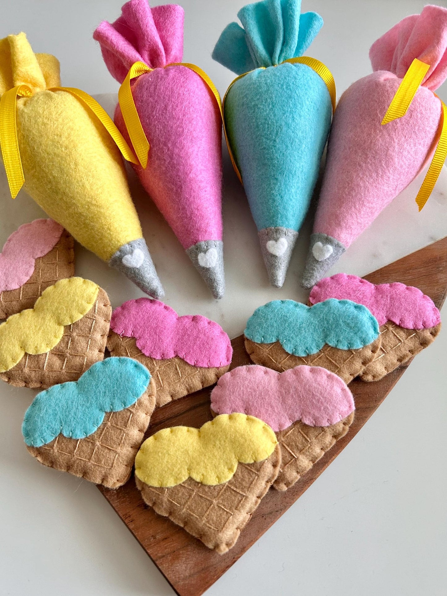 4 Felt Ice Cream Cookies