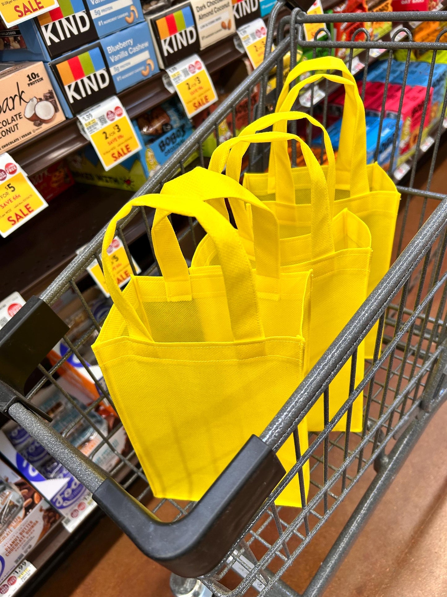 Yellow Pretend Play Grocery Bag