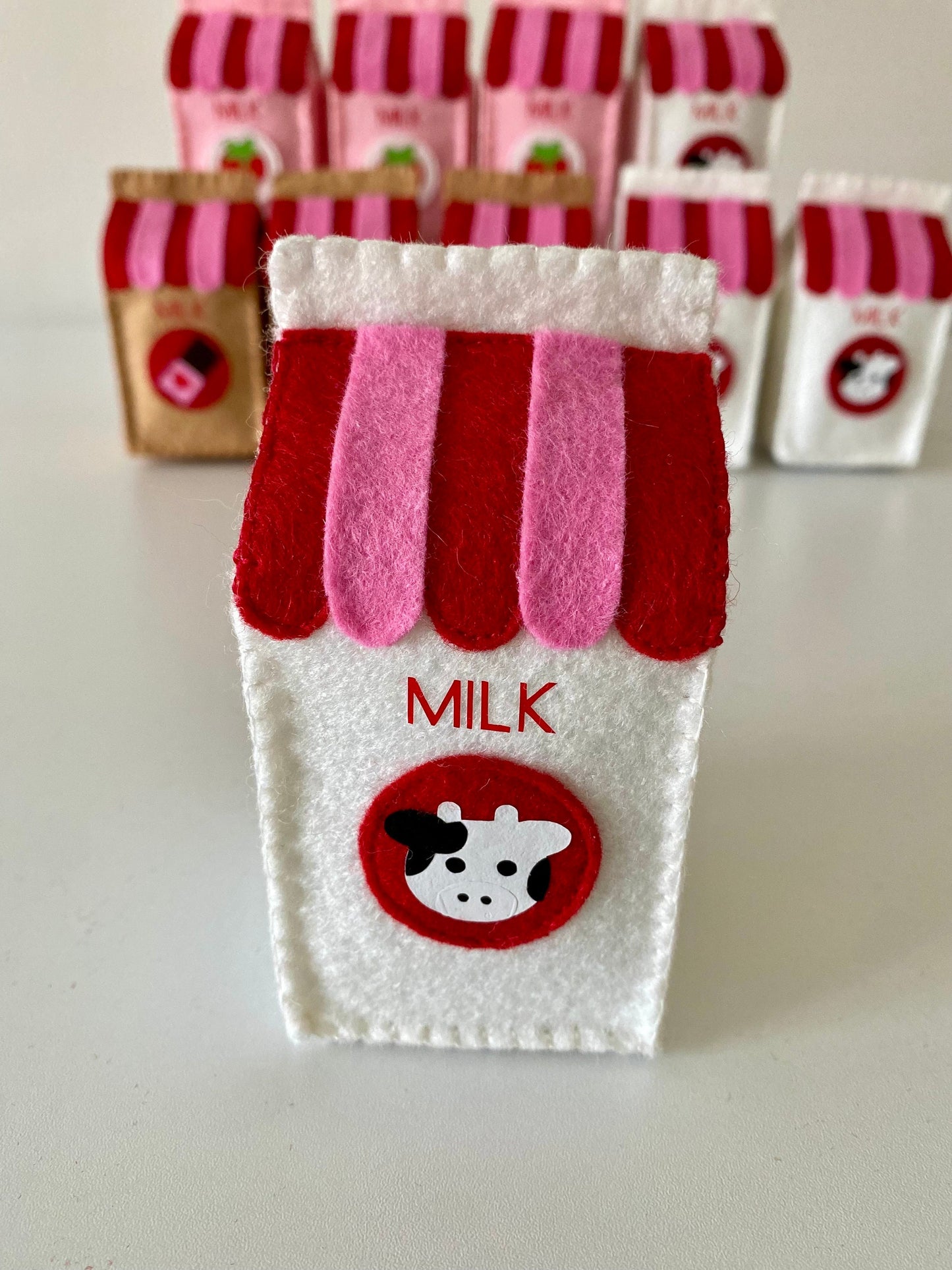 Felt White Milk Carton
