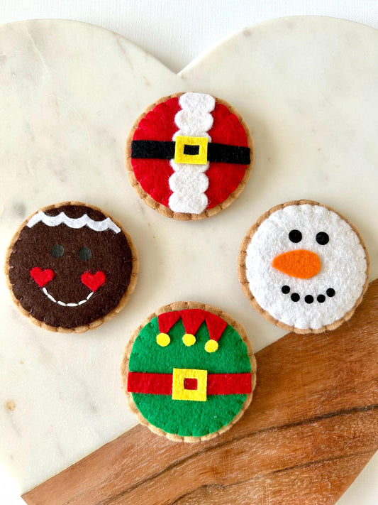 Felt Christmas Cookies, Dough and Cookie Cutter