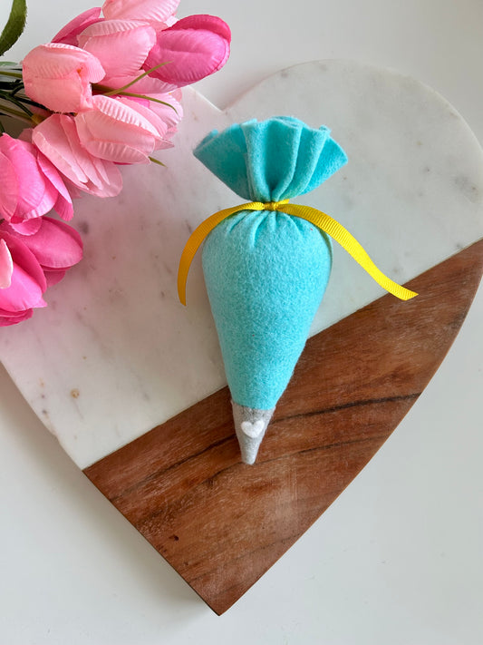 Blue Felt Piping Bag