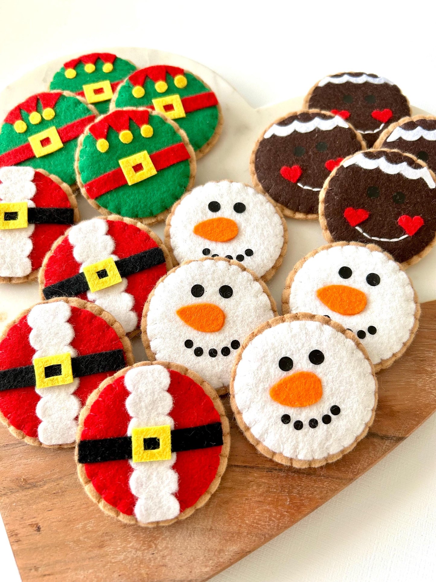 Felt Christmas Cookies, Dough and Cookie Cutter