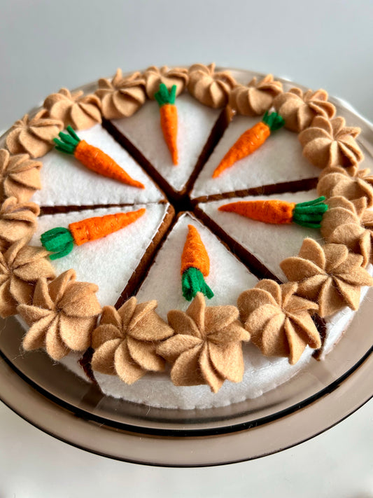 Felt Carrot Cake Slice