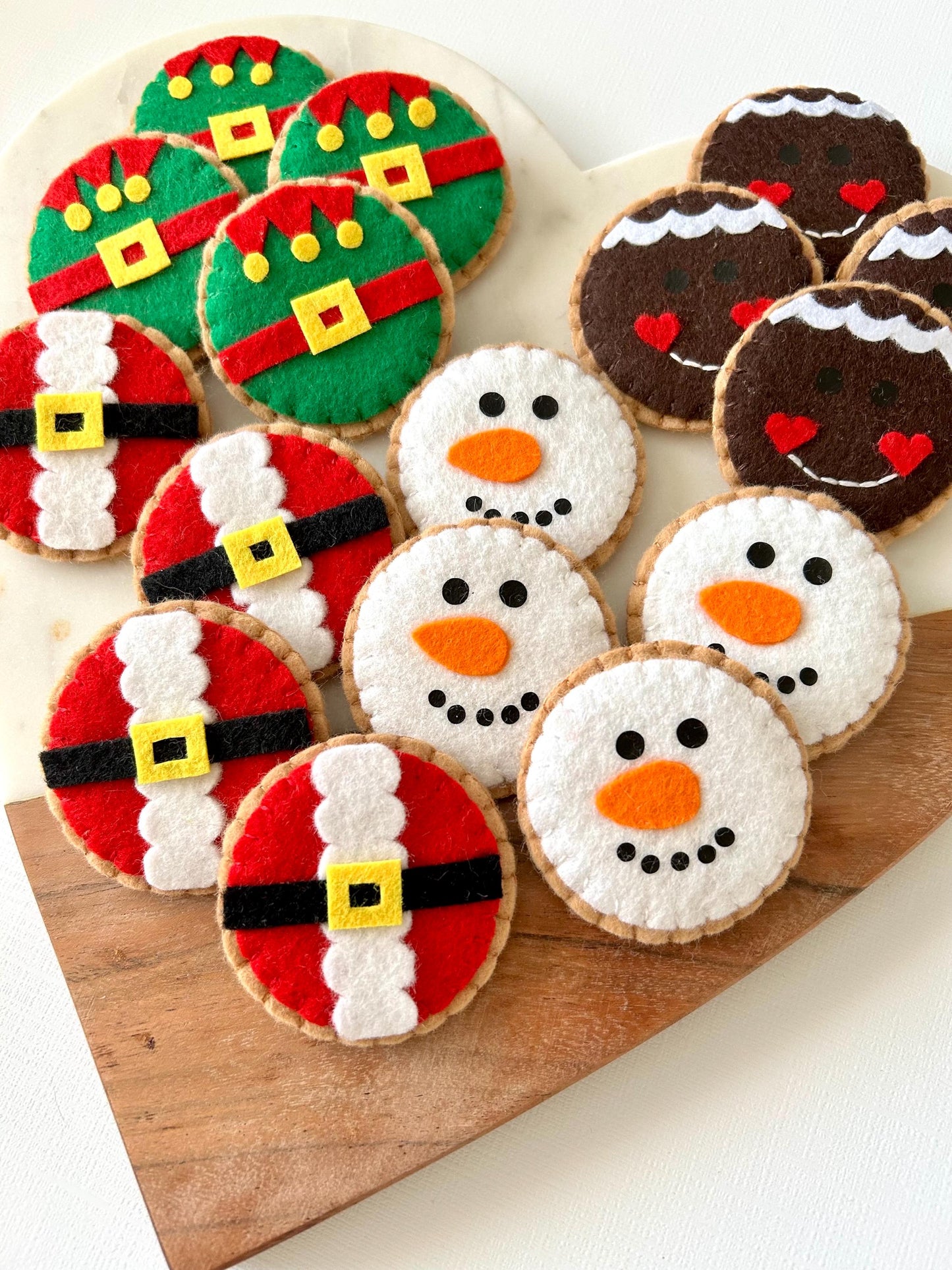 Felt Christmas Cookies, Dough and Cookie Cutter