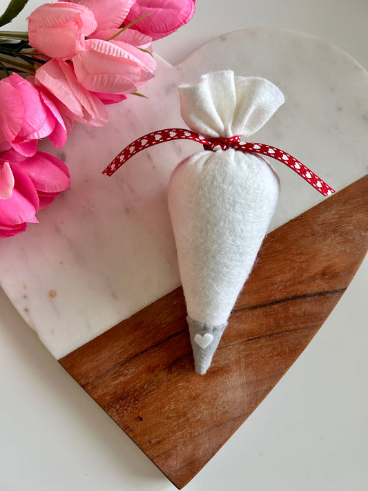 White Felt Piping Bag