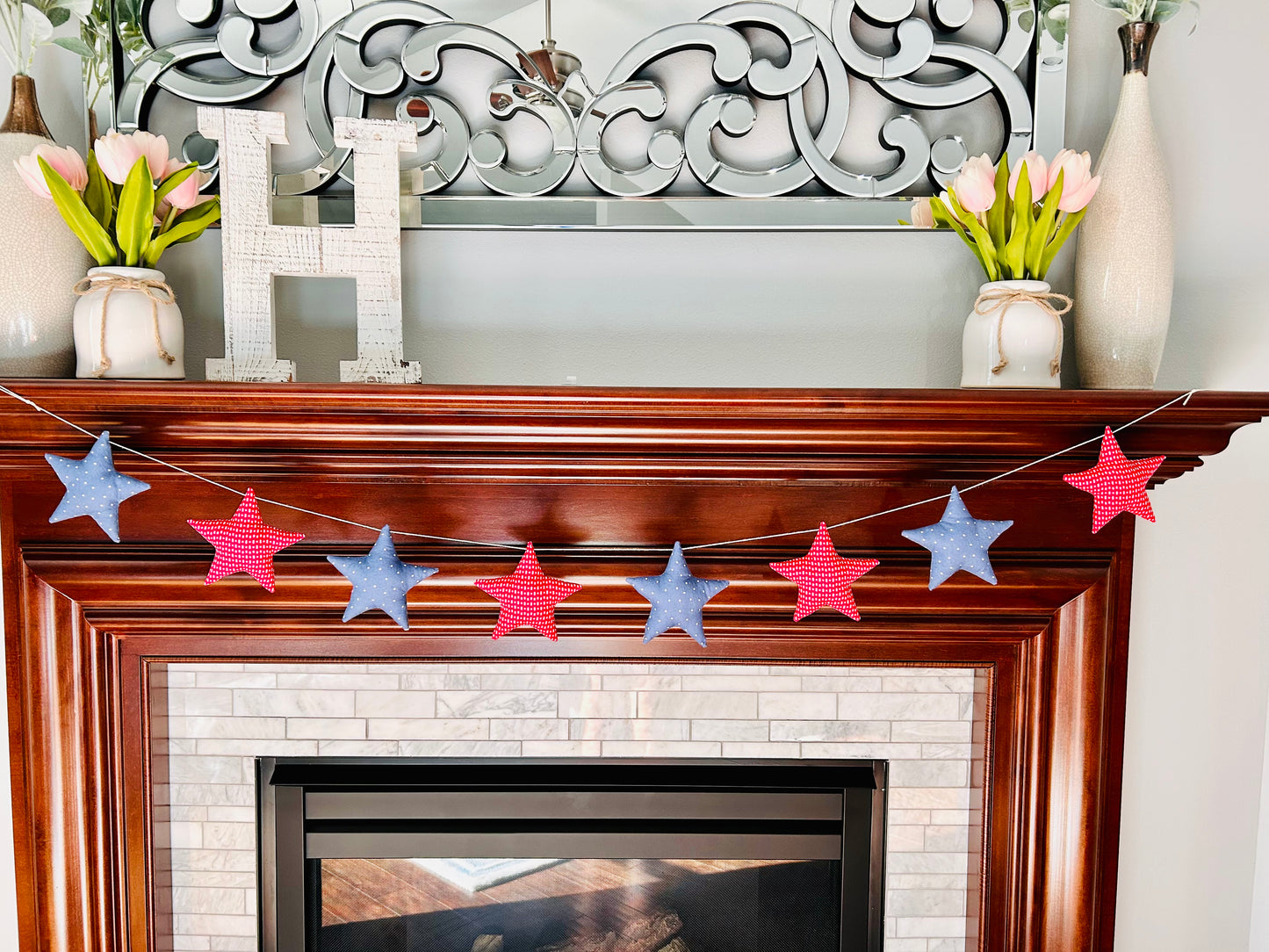 Patriotic Star Garland