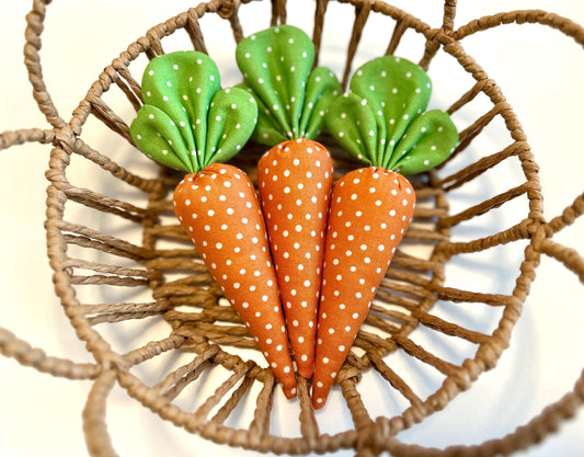3 Fabric Carrots