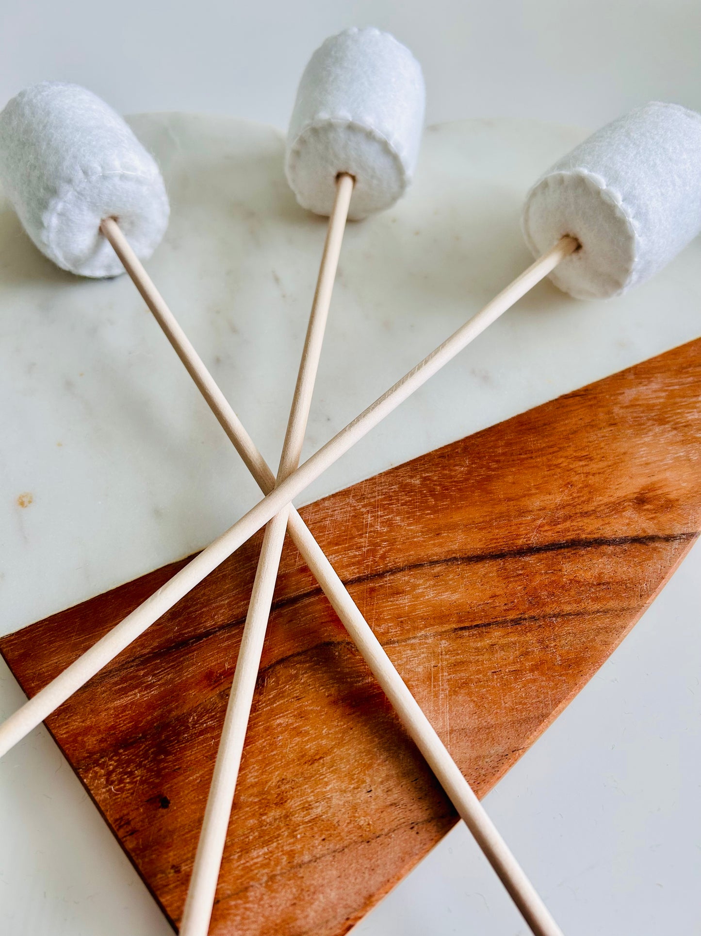 Felt Marshmallow and Skewer