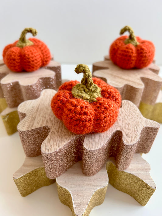 Crochet Small Orange Pumpkin