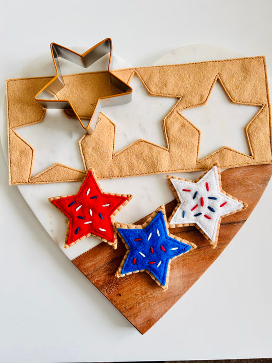 Felt Patriotic Star Cookies