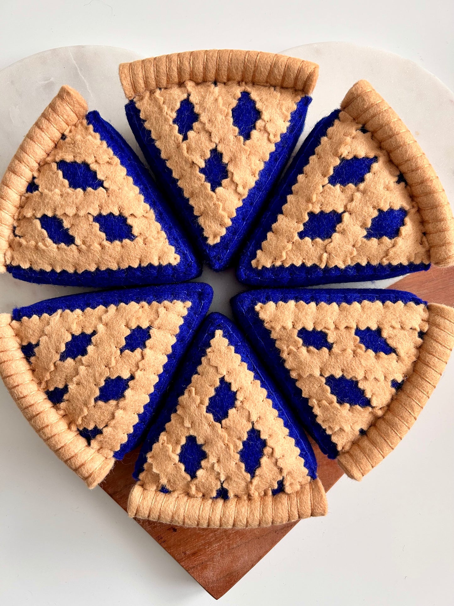 Felt Blueberry Pie