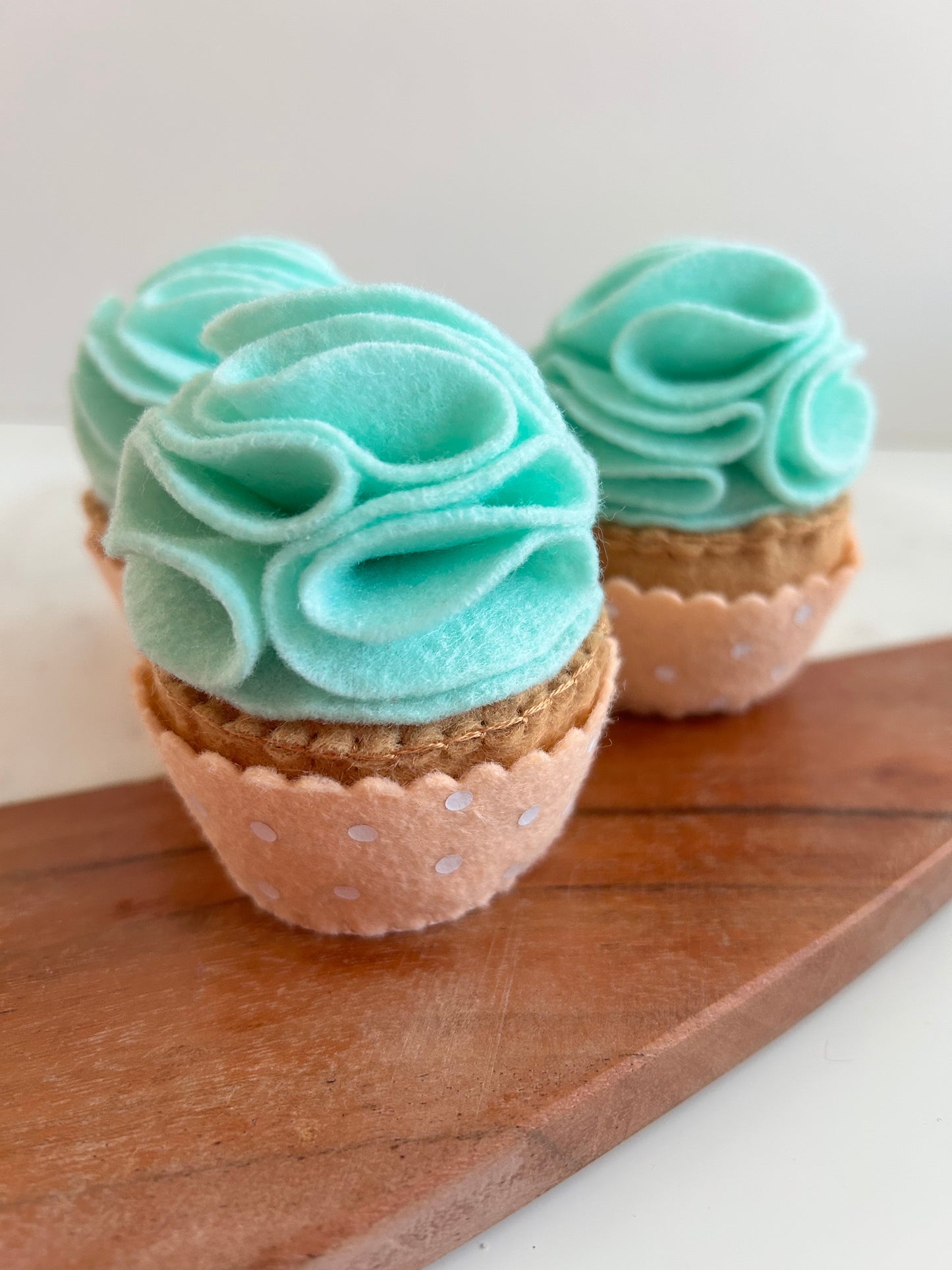 Felt Spring Pastel Cupcakes