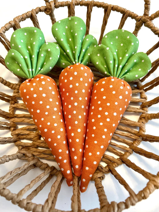 3 Fabric Carrots