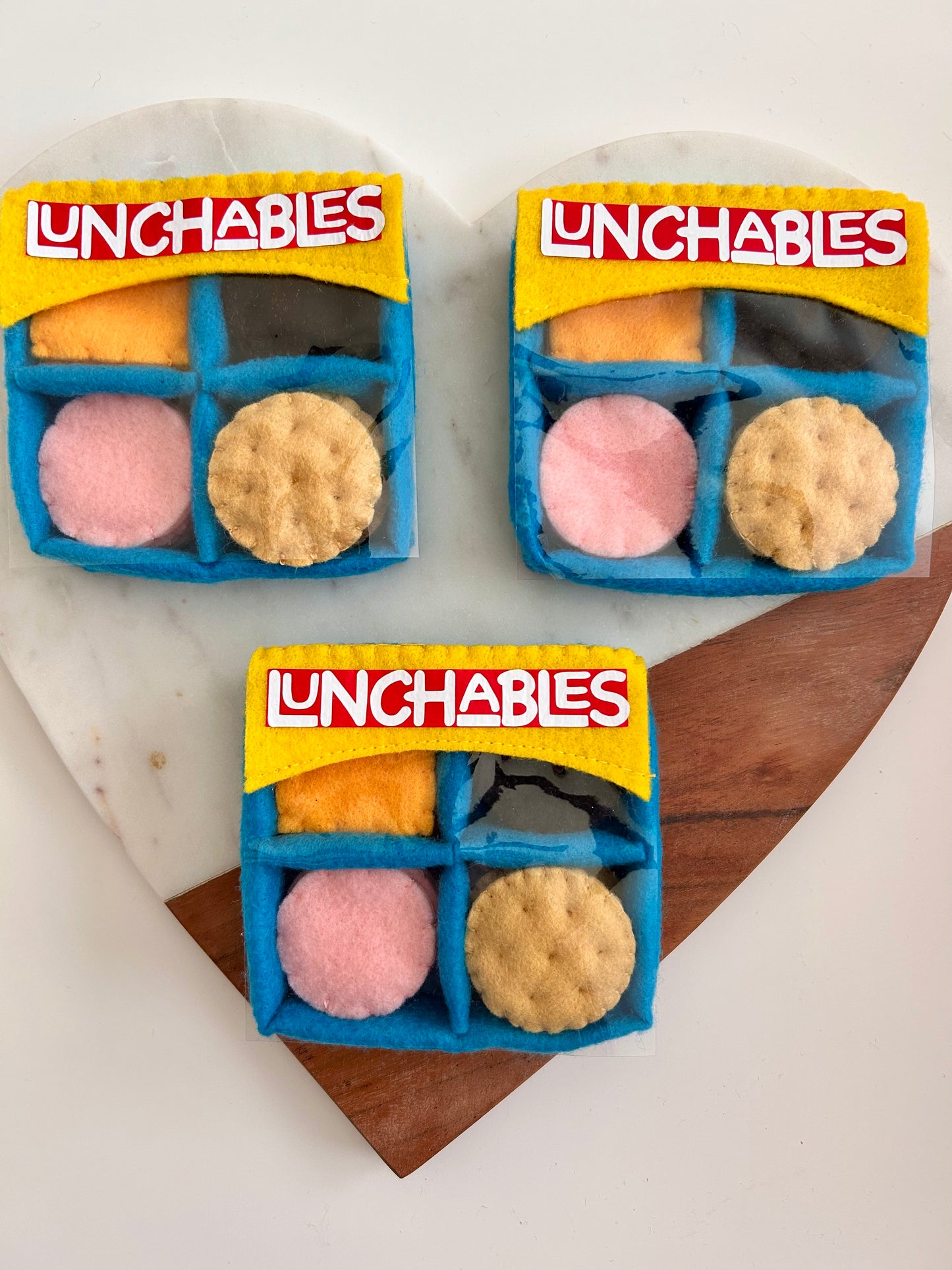 Felt Ham and Cheddar Lunchable