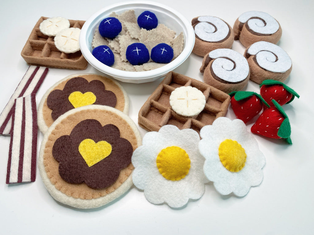 3 Felt Strawberries