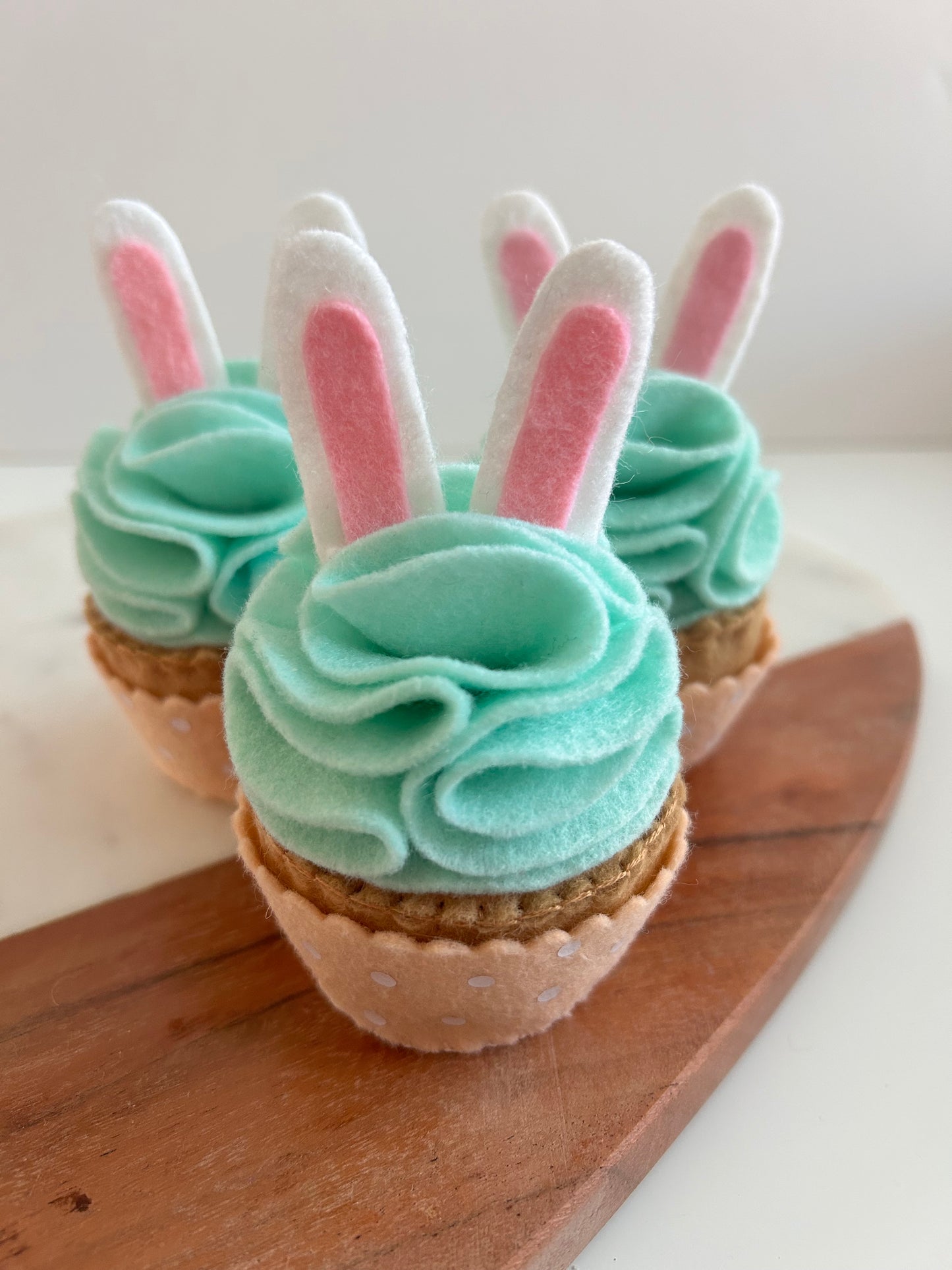 Felt Spring Pastel Cupcakes