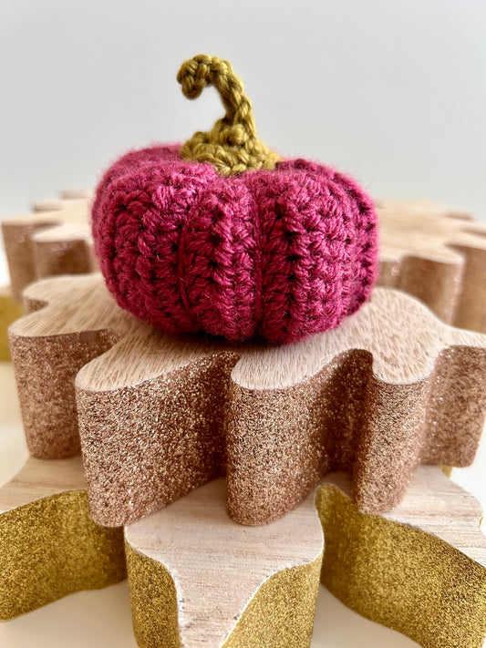 Crochet Medium Purple Pumpkin